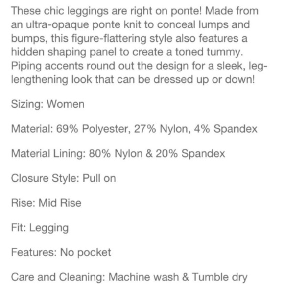 NWOT Spanx Black Ponte Shaping Leggings - Picture 3 of 3